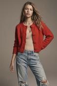 Q2 Brushed Knit Cardigan - Red image