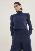 Chicard Ruffled Neck Jacket - Navy image