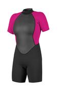 O'Neill Women's Reactor-2 2mm Shorty Wetsuit- Black/ Berry image