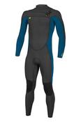 O'Neill Youth Ninja Chest Zip Wetsuit 4/3mm - Dayglo/ Blue image