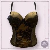 Vintage Caramel &amp; Black Bustier