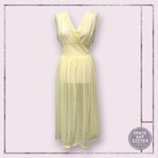 Vintage Lemon Sherbet Sheer Nightdress