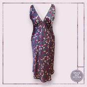 Pre-Loved Burgundy Floral Slip Dress image