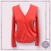 Pre-Loved Coral Cashmere Cardigan