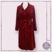 Vintage Ruby Red Specked Cotton Robe image