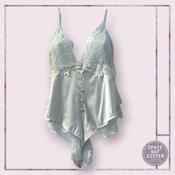 Vintage Lace &amp; Satin Teddy