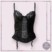 Vintage C&amp;A Black Lace Bustier