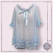 Rare! Vintage ILGWU Circa 1960s Ruffle Nightdress image