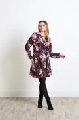 Grace Mini Dress - Burgundy Floral image