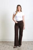 Harriet Pintuck Wide Leg Chocolate Jeans