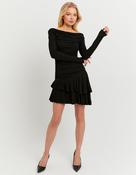 Black Long Sleeve Mini Dress
