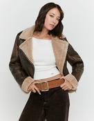 Brown Long Sleeve Aviator Jacket