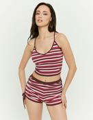 Pink Striped Knit Shorts