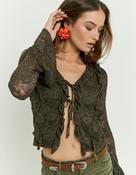 Khaki Lace Top