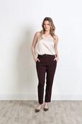 Valerie Slim Aubergine Trousers