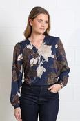 Mia Blue Floral Blouse image