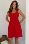 Nola Bow Red Mini Dress image