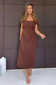 Valentina Midi Brown Dress image