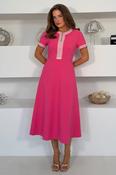 Natalia Beaded Pink Midi Dress image