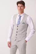 Archie Silver Tweed Waistcoat