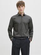 Parker Long Sleeve Slim Fit Shirt - Dark Grey Melange image