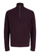 Milano Stitch Knit Half Zip - Bitter Chocolate Melange image