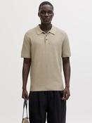 Riley Knit Short Sleeve Polo-Lemon Pepper image