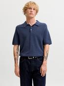Riley Knit Short Sleeve Polo - Insignia Blue twist image