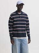 Atocha Knit Stripe Polo - Sky Captain Sea Salt / Chocolate Truffle image