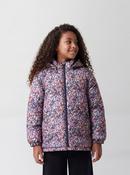 NAME IT Girls' Maxi Floral Padded Jacket - Naval Academy image