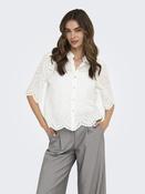 Valais Short Sleeve Shirt Woven - Cloud Dancer