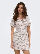 Emmia Short Sleeve Embroidered Short Dress Print image