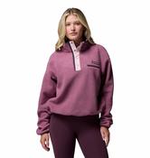 Columbia Womens Helvetia II Cropped Sherpa Half Snap Fleece - Antique Mauve