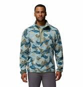Mens Helvetia™ II Printed Half Snap Fleece-Safari/Sunscap