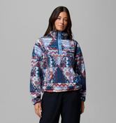 Columbia Womens Helvetia II Cropped Printed Sherpa Fleece - Rainy Day Geom