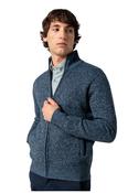 Full Zip Knit Indigo Cardigan