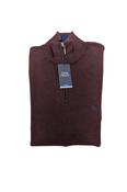 Tom Penn Dark Burgundy 1/4 Zip Knit image
