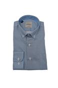 Afano Blue/White Diamond Print Long Sleeve Shirt image