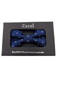 Boys Navy Polka Dot Bow &amp; Pocket Square