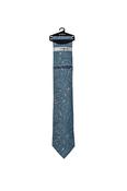 Mens Aqua Paisley Tie &amp; Pocket Square image