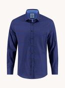 Long Sleeve Navy Shirt With Wagon Pattern