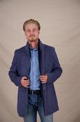 Classic Blue Funnel Neck Coat image