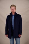 Navy Funnel Neck Coat image