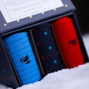 Sock Gift Box - 3 Pairs - Multi Coloured Dots image
