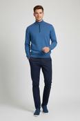 Harry 1/4 Zip Knit- True Blue image