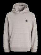 JACK &amp; JONES Fusion Melange Hoodie - Dove Melange