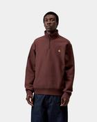 Half Zip American Script Sweat - Amarone image