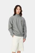Half Zip American Script Sweat-Grey Heather