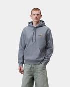Hooded American Script Sweat-Shady Blue