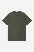 S/S Script Embroidery T-Shirt-Opuntia / White